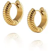 Mockberg Ribbed Hoops Gold Medium - Stjärnurmakarna