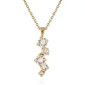 Caroline Svedbom Elina Necklace Gold Crystal - Stjärnurmakarna
