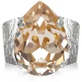 Caroline Svedbom Classic Drop Ring Rhodium Silk - Stjärnurmakarna