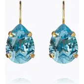 Caroline Svedbom Mini Drop Clasp Earrings Gold Aquamarine - Stjärnurmakarna