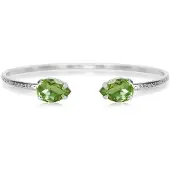 Caroline Svedbom Petite Drop Bracelet Rhodium Peridot - Stjärnurmakarna
