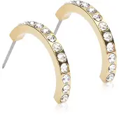 Blomdahl Örhängen Pendant Brilliance Curved, Crystal - Stjärnurmakarna