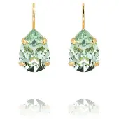 Caroline Svedbom Mini Drop Clasp Earrings Gold Chrysolite - Stjärnurmakarna