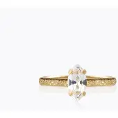 Caroline Svedbom Petite Navette Ring Gold Crystal - Stjärnurmakarna