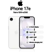 Apple iPhone 17e smartphone stöder Nano-SIM+eSIM, ny och oaktiverad 256GB vit