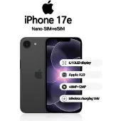Apple iPhone 17e smartphone stöder Nano-SIM+eSIM, ny och oaktiverad 256GB svart