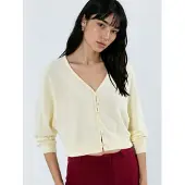 Busem V-ringad Ribbad Tcrop Cardigan
