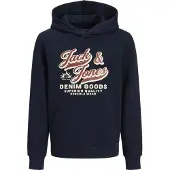 Jack & Jones Sweatshirt mörkblå / pastellgul / mörkorange