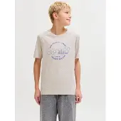 Jack & Jones T-shirts med korta ärmar JJELOGO TEE SS O-NECK pojkar - Beige - 15 Jahre