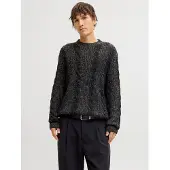 Jack & jones Premium Tröja 'JPRBLUCARL' svartmelerad