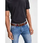 Jack & Jones Bälte 'JJIPaul' brun / silver