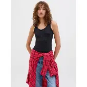 JJXX Linnen / Ärmlösa T-shirts JXFRIDA SL U-NECK TOP kvinnor - Svart - EU M