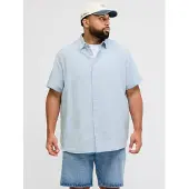 Jack & Jones 12294285 Linen Plus Size Kortärmad Skjorta
