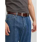 Jack & Jones Bälte 'Stockholm' choklad / silver