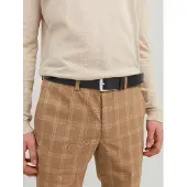 Jack & Jones Bälte 'Stockholm' svart / silver