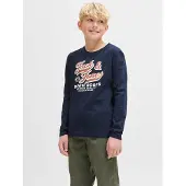 Jack & Jones Långärmade T-shirts JJELOGO TEE LS pojkar - Marin - 15 Jahre