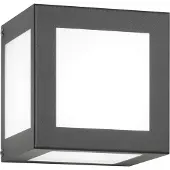 CMD Vägglampa utomhus CUBO, Aluminium / grå / zink, Metall, Modern, Utomhusvägglampa