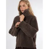 Hiccups for Kids Tjock Texturerad Turtleneck Zip-Up Kofta