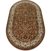 Rugsx Matta ROYAL ADR oval design 1745 brun 100x180 cm