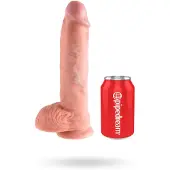 King Cock Realistisk Dildo med Testiklar 25,4 cm - Nude - Nude