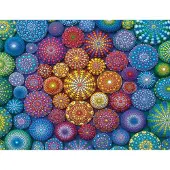 Ravensburger - Strlande Rainbow Mandalas - 2000 Piece Jigsaw Puzzle - Bold Vivid Colors - Intrikade mlade stenar i Rainbow Art - Frameble - Pre