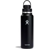 Hydroflask 40 Oz Wide Flex Chug Cap Svart Rostfritt Stl Dubbelvgg