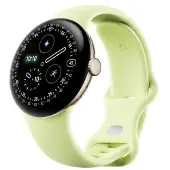 Google Pixel Watch 4 41 mm Bluetooth/Wi‑Fi – Champagneguld / Citrongräs