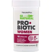 NaturesPlus , GI Naturlig Probiotisk Kvinnor, 60 Miljard CFU, 30 Capsulor