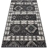 Rugsx Modern matta MUNDO E0651 etnisk utomhus beige / svart 180x270 cm