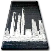 Rugsx MATTA SIZAL FLOORLUX 20240 svart / silver 240x330 cm