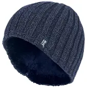 Heat Holder - Fleecefodrad ribbad vintermössa för herrar