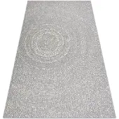 Rugsx Matta SISAL FLAT 48832637 Cirklar, prickar grå / kräm 160x230 cm