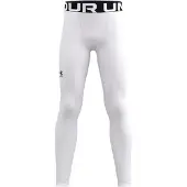 Under Armour Pojkar ColdGear Armour Baslager Leggings, Vit (100)/Svart, Storlek L