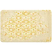 Rugsx Badrumsmatta STROFI blommor, antislip, mjuk - gul 50x80 cm
