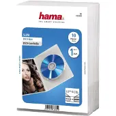 Hama - Tunt genomskinligt lagringsfodral för CD/DVD - kapacitet: 1 CD - transparent (paket om 10)