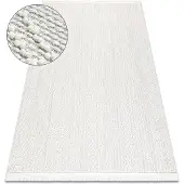 Rugsx Matta NANO EN14A Ruter, ögla, plattvävd vit 160x220 cm