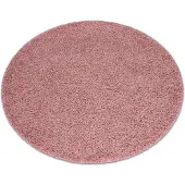 Rugsx Matta SOFFI cirkel shaggy 5cm rosa cirkel 80 cm
