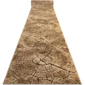 Rugsx Löpare KARMEL Tronko träd trä nut 60 cm 60x970 cm
