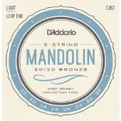 D'addario And Co J62 80/20 Bronze Mandolin Strings Light 10-34