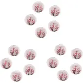 ISTOVO 12-Inch Blossom Japanese/Chinese Paper Lanterns (Set of 15, Red Sakura)