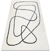 Rugsx Modern matta MODE 8377 abstraktion kräm / svart 120x170 cm
