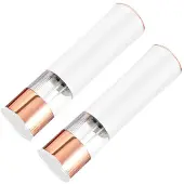 Jojomino 2St Automatisk Saltpepparkvarn Elektrisk Kryddkvarn Batteridriven Justerbar Grovhet Pepparkvarn KöK -Vit