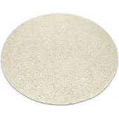Rugsx Matta SOFFI cirkel shaggy 5cm kräm cirkel 100 cm