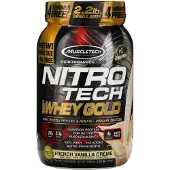 Muscletech , Nitro Tech, 100% Whey Gold, Fransk Vaniljkräm, 2 lbs (907 g)