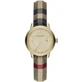 Burberry BU10104 Honey Check Damklocka med stämplad urtavla