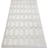 Rugsx Matta SANTO SISAL 58385 Ruta, geometrisk beige 80x150 cm