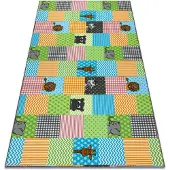 Rugsx Matta för barn ZOO djur 100x500 cm