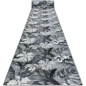 Rugsx Löpare anti-halk MONSTERA Löv gummi grå 80 cm 80x300 cm
