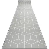 Rugsx Löpare anti-halk CUBE kub gummi grå 57 cm 57x460 cm