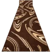 Rugsx Löpare HEAT-SET FRYZ COFFEE brun 100 cm 100x1000 cm